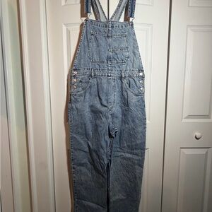 We The Free Light Blue Denim Overalls